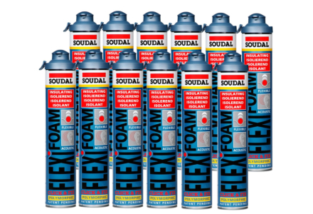 Soudal Flexifoam Click & Fix 750ml blauw 12 bussen