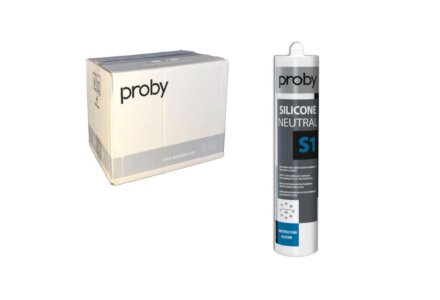 Proby S1 neutrale siliconenkit transparant doos 24 kokers