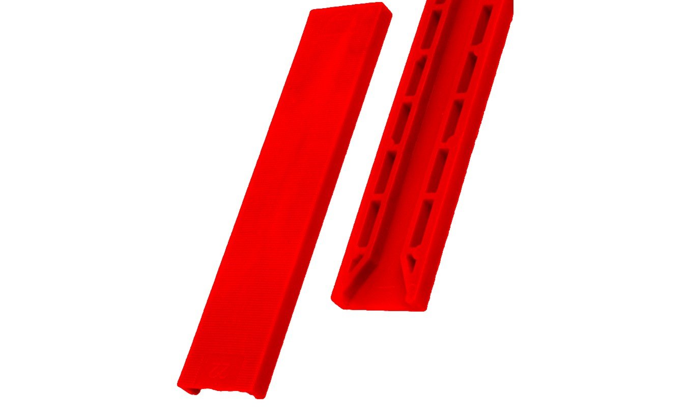 Tunnel beglazingsblokjes (100x30x3mm) rood - per 100 stuks