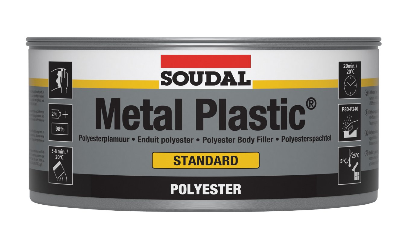 Soudal Metal plastic standard - polyester plamuur