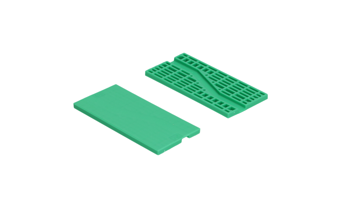 Tunnel beglazingsblokjes (100x48x5mm) groen - per 500 stuks